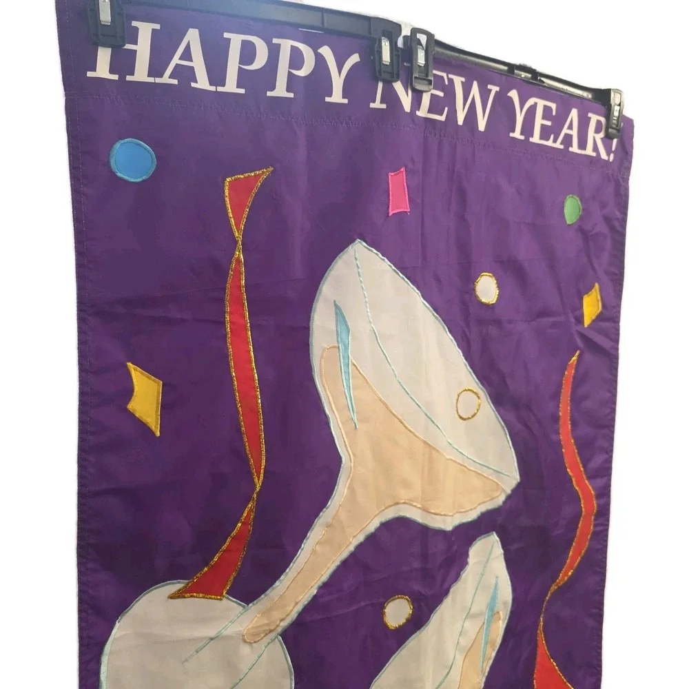 New Years Party Champagne Decorative Large Flag Door Decorations 43x28